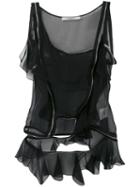 Givenchy - One Shoulder Top - Women - Silk - 36, Black, Silk