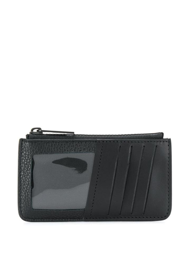 Maison Margiela Logo Zipped Wallet - Black