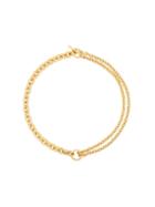 All Blues 18k Yellow Gold Double Mix Chain Necklace