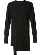 Byungmun Seo Layered Longsleeved T-shirt, Men's, Size: 48, Black, Cotton