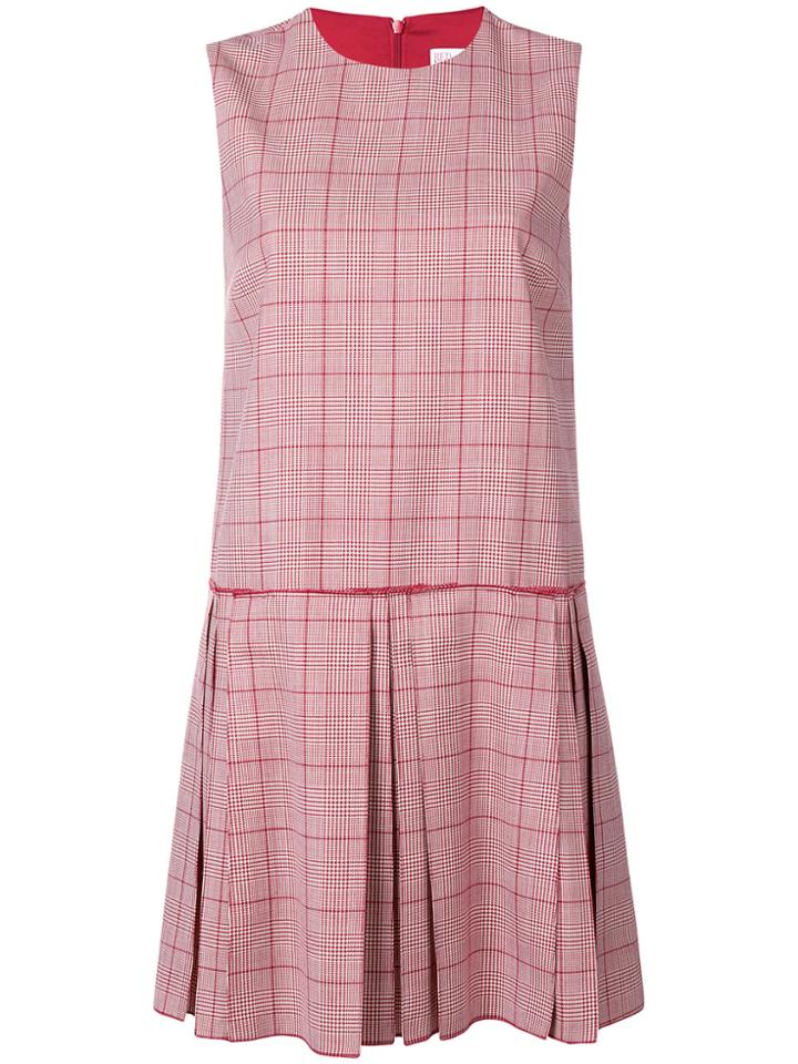 Red Valentino Checked Flared Mini Dress