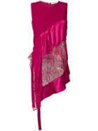 Givenchy Lace Insert Asymmetric Blouse - Pink & Purple