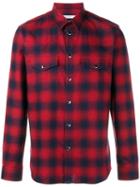 Givenchy Casual Plaid Shirt, Men's, Size: 42, Red, Cotton