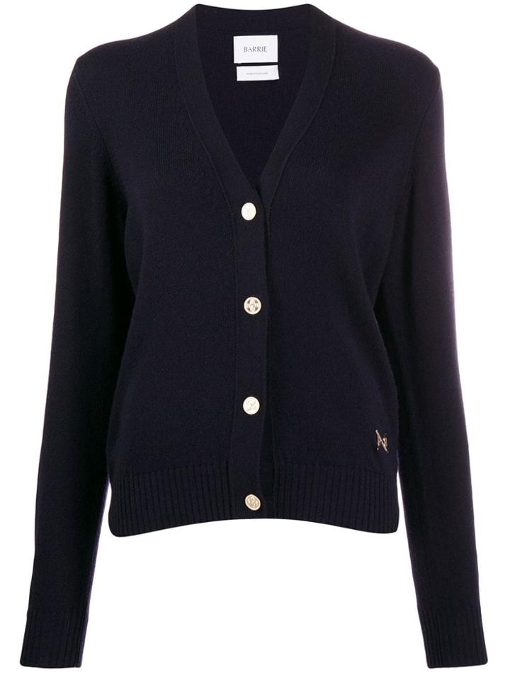 Barrie V-neck Cashmere Cardigan - Blue