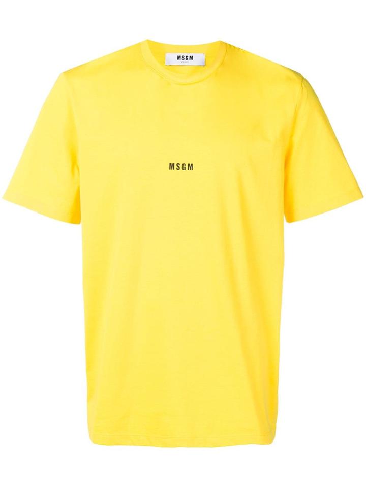 Msgm Micro Logo T-shirt - Yellow