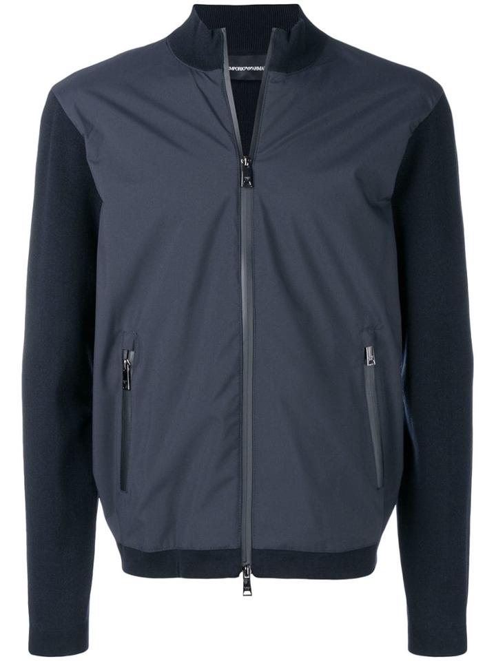 Emporio Armani Casual Bomber Jacket - Blue