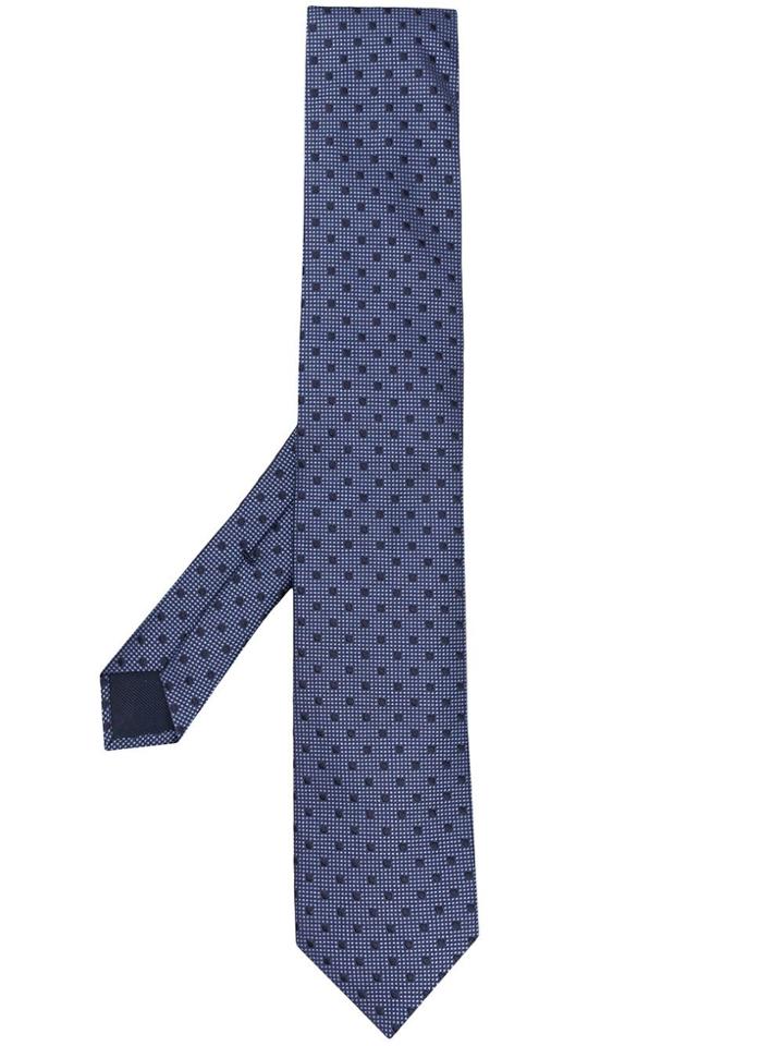 Corneliani Polka-dot Jacquard Tie - Blue