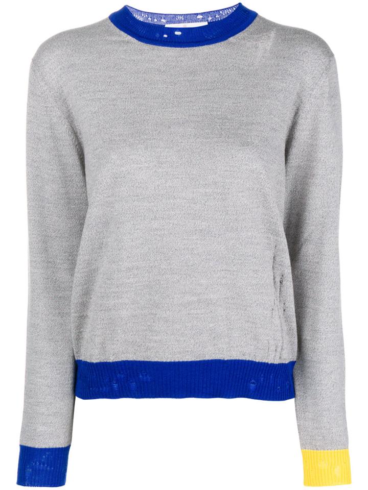 Golden Goose Deluxe Brand Contrast Trim Jumper - Grey