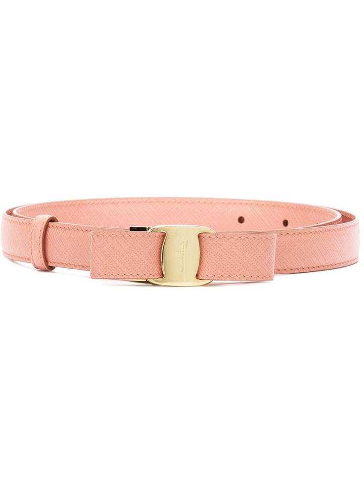 Salvatore Ferragamo 'vara' Belt, Women's, Size: 80, Pink/purple, Calf Leather