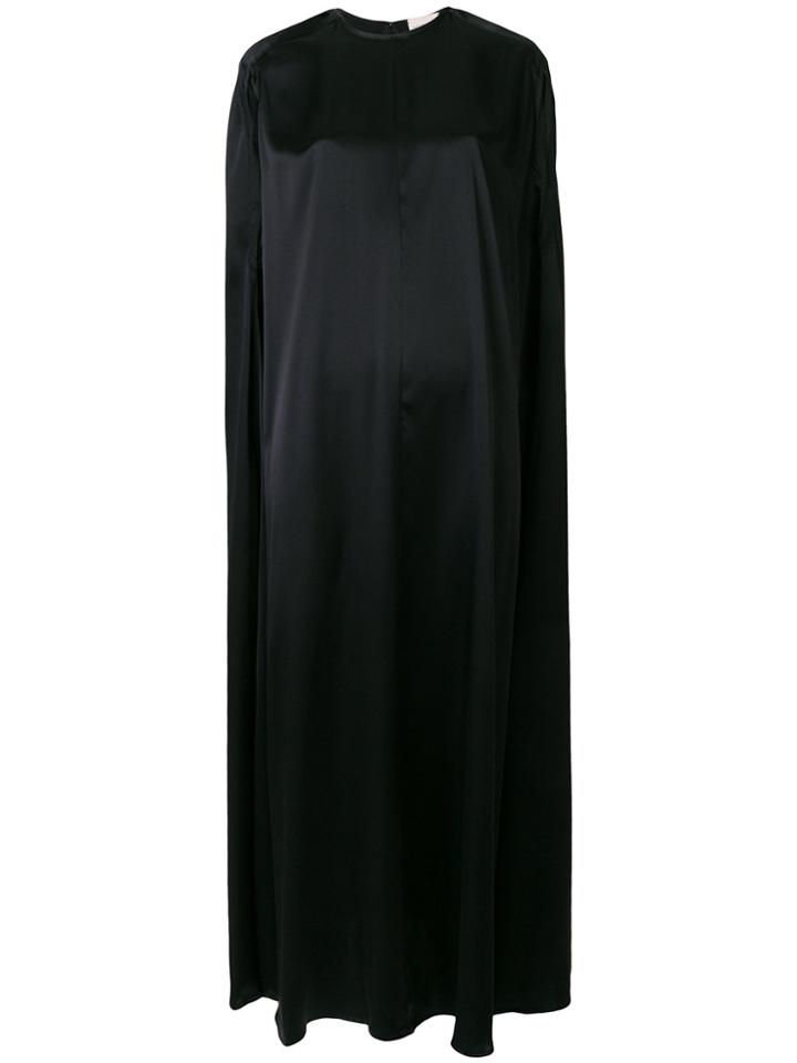 Sartorial Monk Cape Sleeve Maxi Dress - Black