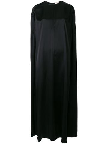 Sartorial Monk Cape Sleeve Maxi Dress - Black