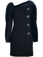 Versace Vintage Structured Buttoned Dress, Women's, Size: 40, Black