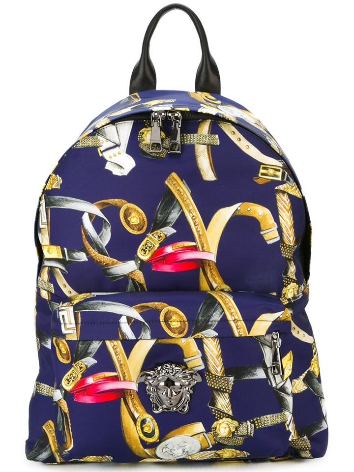 Versace 'palazzo Medusa' Belt Print Backpack