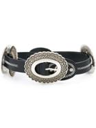 Philosophy Di Lorenzo Serafini Embossed Oval Buckle Belt - Black