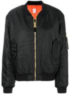 Yang Li Printed Back Bomber Jacket - Black