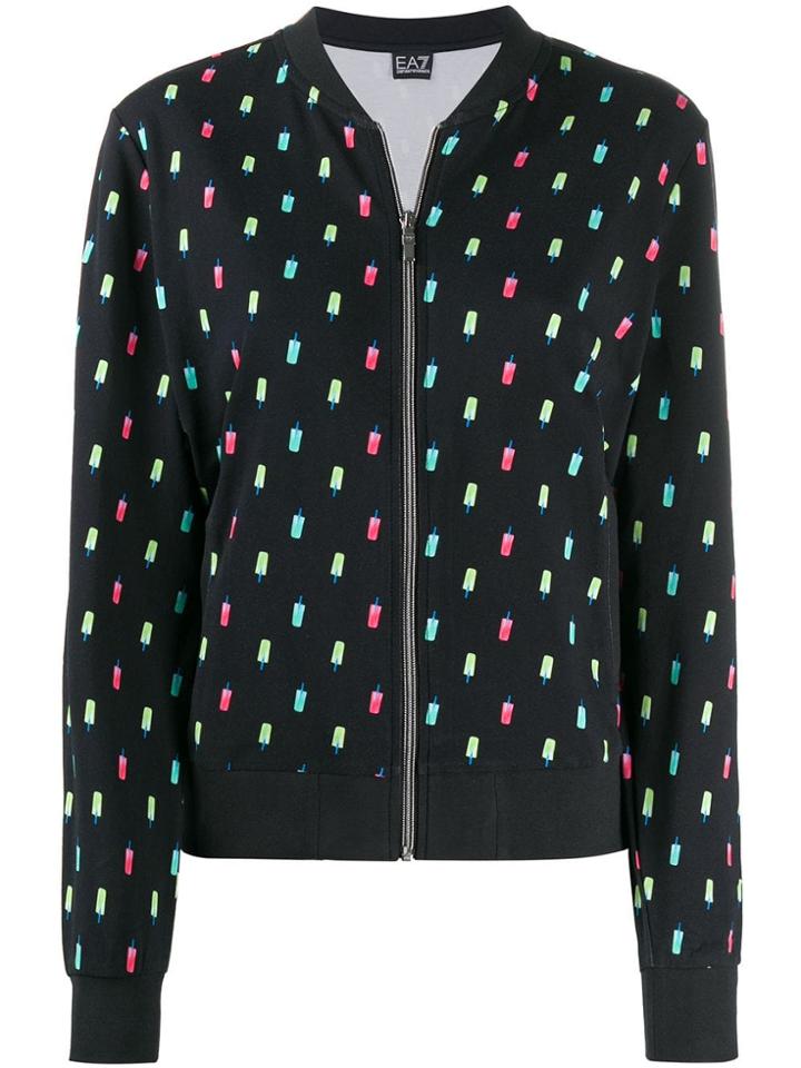 Ea7 Emporio Armani Bomber Style Cardigan - Black