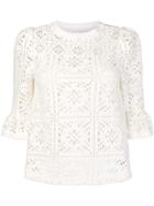 See By Chloé Crocheted Loose Blouse - White