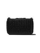 Bottega Veneta Black Woven Leather Box Bag