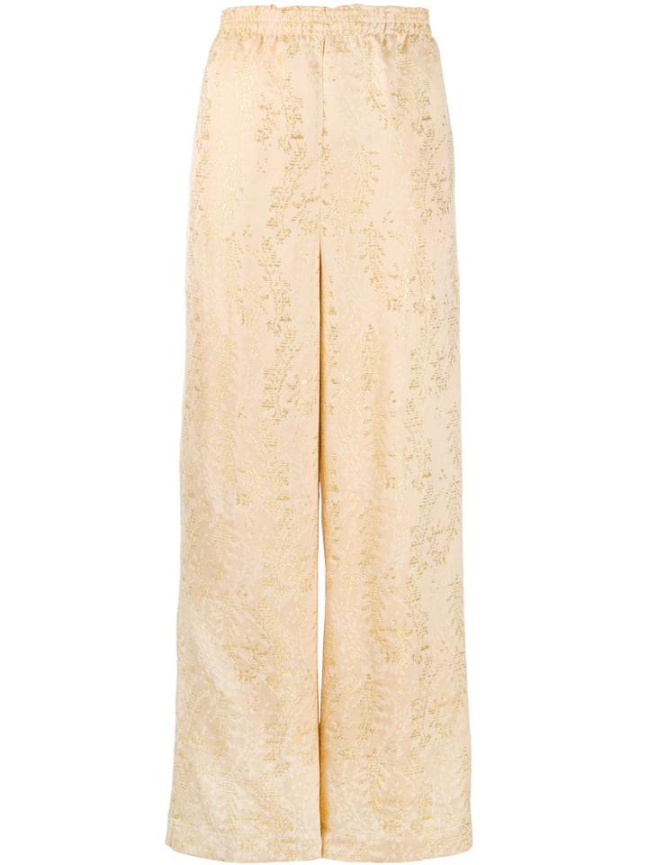 Forte Forte Gold-tone Embroidered Trousers - Neutrals