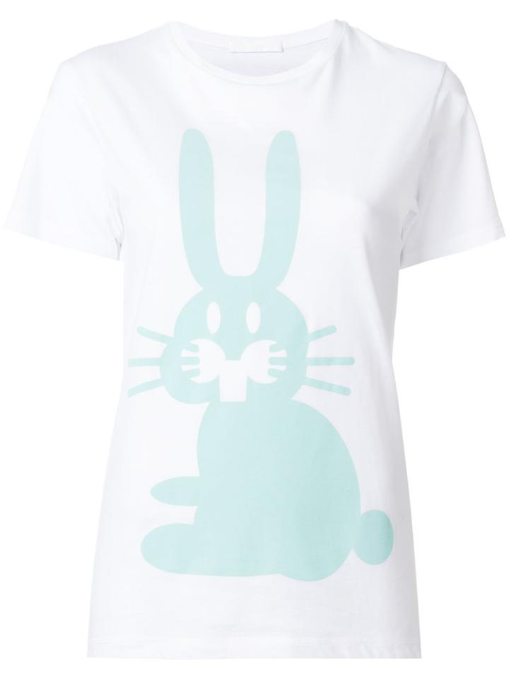 Peter Jensen - Rabbit T-shirt - Women - Cotton - Xs, White, Cotton