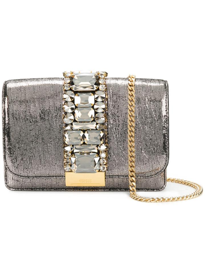 Gedebe Crystal Embellished Crossbody Bag - Metallic