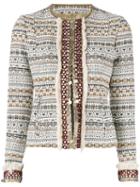 Bazar Deluxe Embellished Cropped Jacket, Women's, Size: 40, Cotton/polyester/other Fibres
