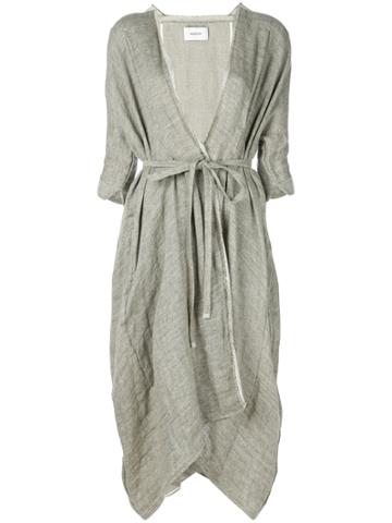 Roggykei Oversized Tie Waist Coat - Nude & Neutrals