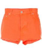 Heron Preston Raw Edge Short Shorts - Yellow & Orange