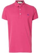 Etro Floral Placket Polo Shirt - Pink & Purple