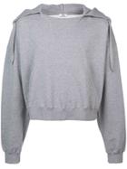 Cmmn Swdn Cropped Hoodie - Grey