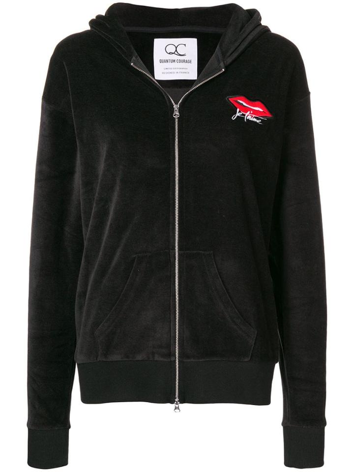 Quantum Courage Je T'aime Lips Hoodie - Black