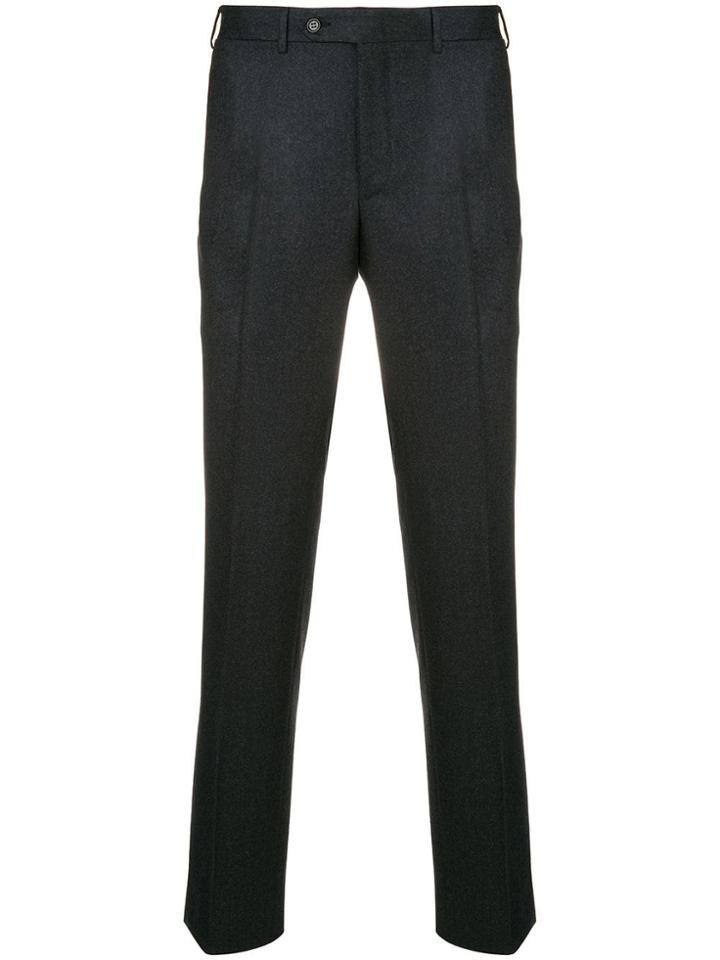 Canali Creased Slim-fit Trousers - Grey