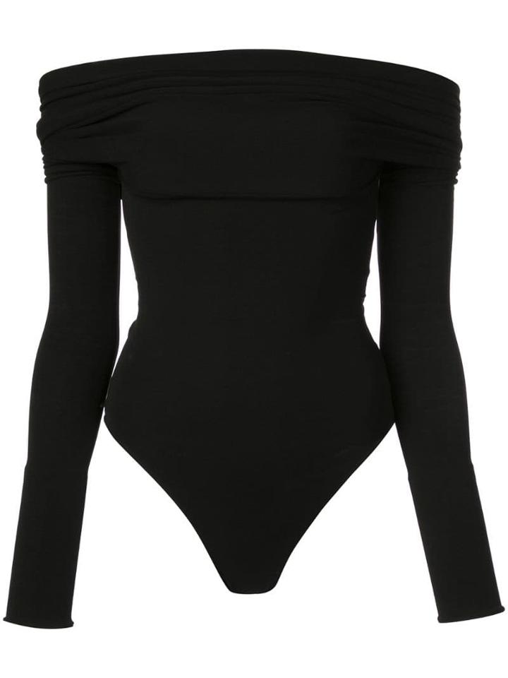 Alexandre Vauthier Fitted Off-the-shoulder Bodysuit - Black