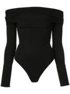 Alexandre Vauthier Fitted Off-the-shoulder Bodysuit - Black