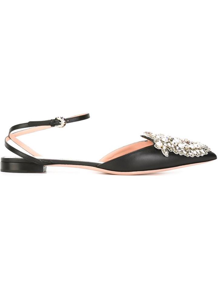Rochas Crystal Embellished Ballerinas