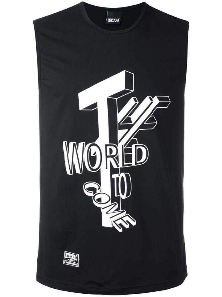 Ktz - Printed Tank Top - Men - Cotton/spandex/elastane - L, Black, Cotton/spandex/elastane