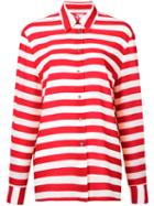 Antonio Marras - Striped Shirt - Women - Polyester/spandex/elastane - 44, White, Polyester/spandex/elastane