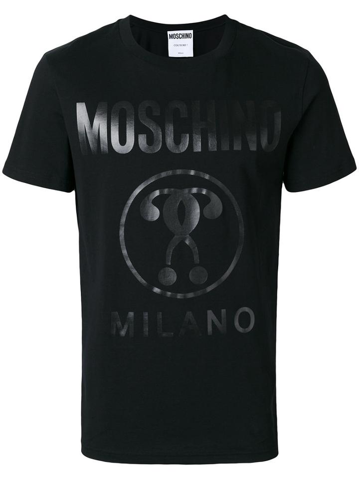 Moschino - Tonal Logo T-shirt - Men - Cotton - 46, Black, Cotton