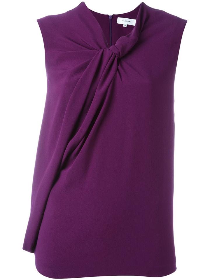 Carven Twisted Detail Sleeveless Blouse