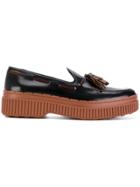 Tod's Tasselled Flatform Loafers - Black