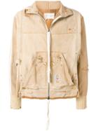 Greg Lauren Front Zip Jacket - Brown