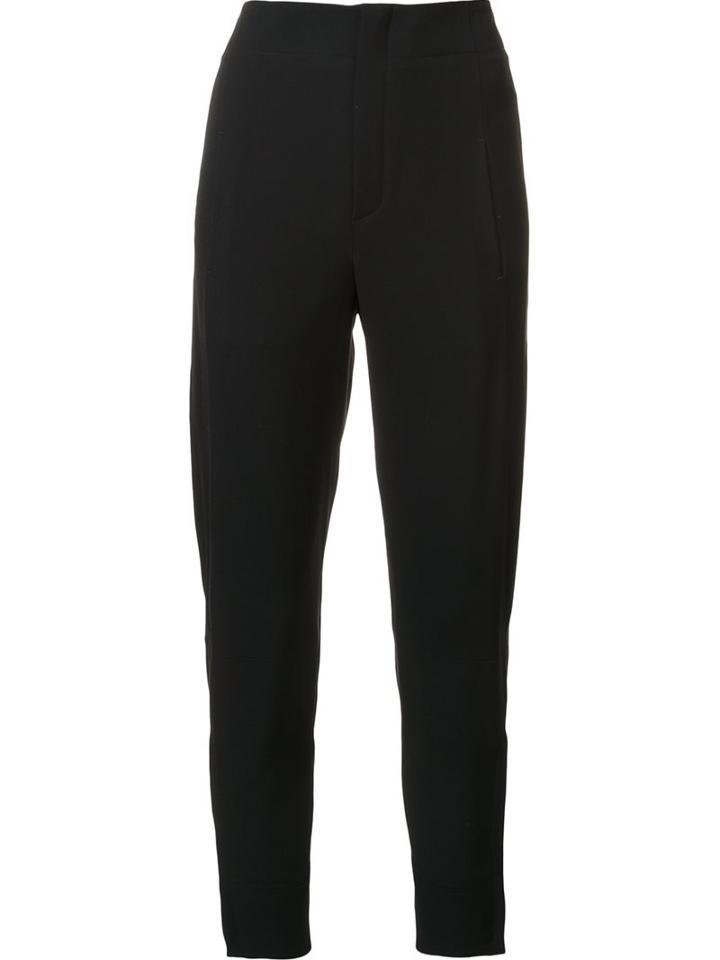 Chloé Ankle Zip Trousers, Women's, Size: 32, Black, Acetate/viscose