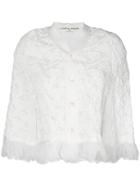 Comme Des Garçons Vintage Fringed Knitted Shrug - White
