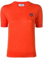 Prada Shortsleeved Logo Sweater - Orange