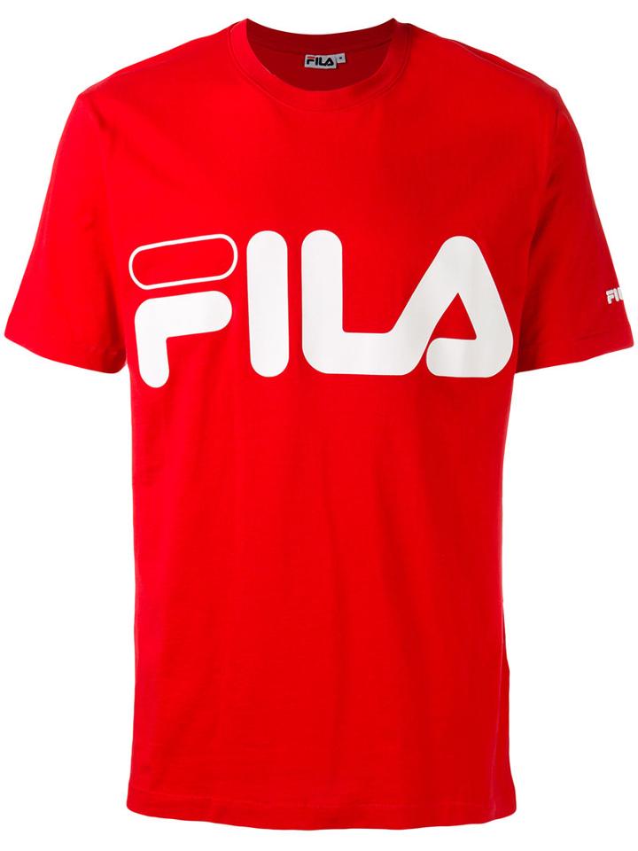 Fila - Logo T-shirt - Men - Cotton - M, Red, Cotton