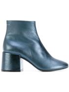 Mm6 Maison Margiela Metallic Boots - Blue