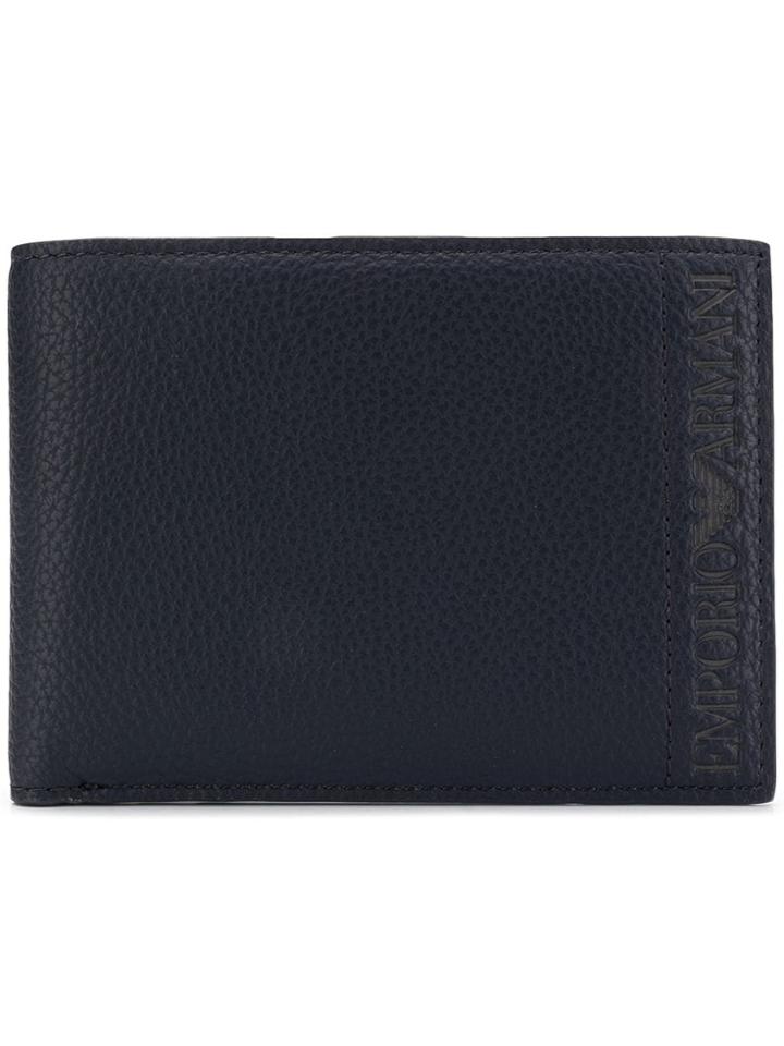 Emporio Armani Bi-fold Logo Wallet - Blue