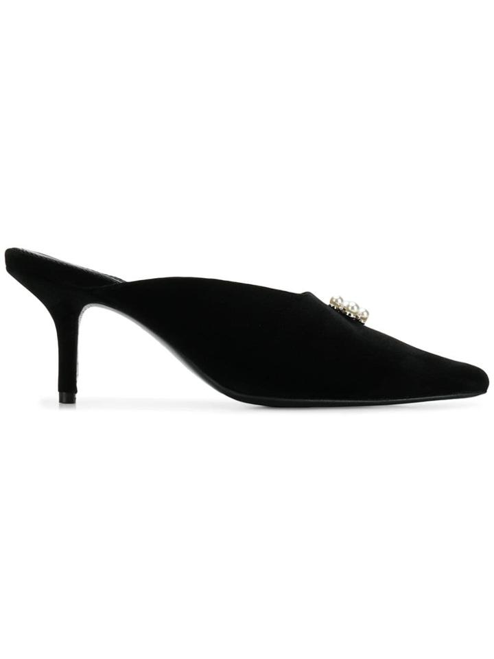 Dorateymur Groupie Ballroom Mules - Black