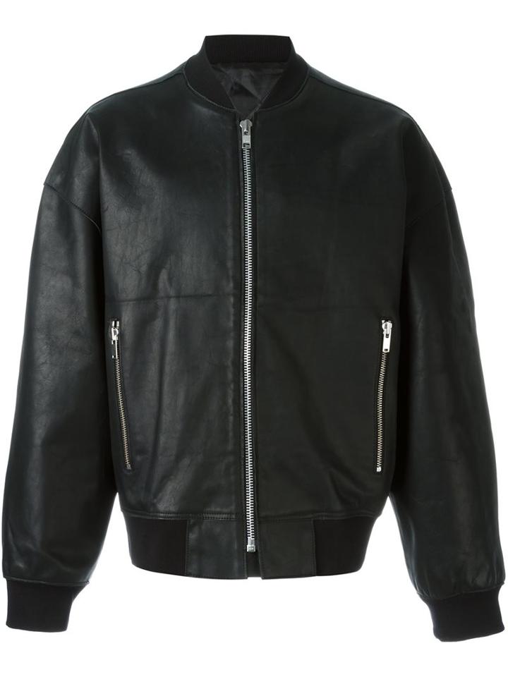Études Leather Bomber Jacket