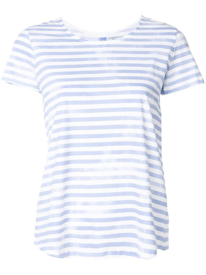 Majestic Filatures Striped Faded T-shirt - Blue